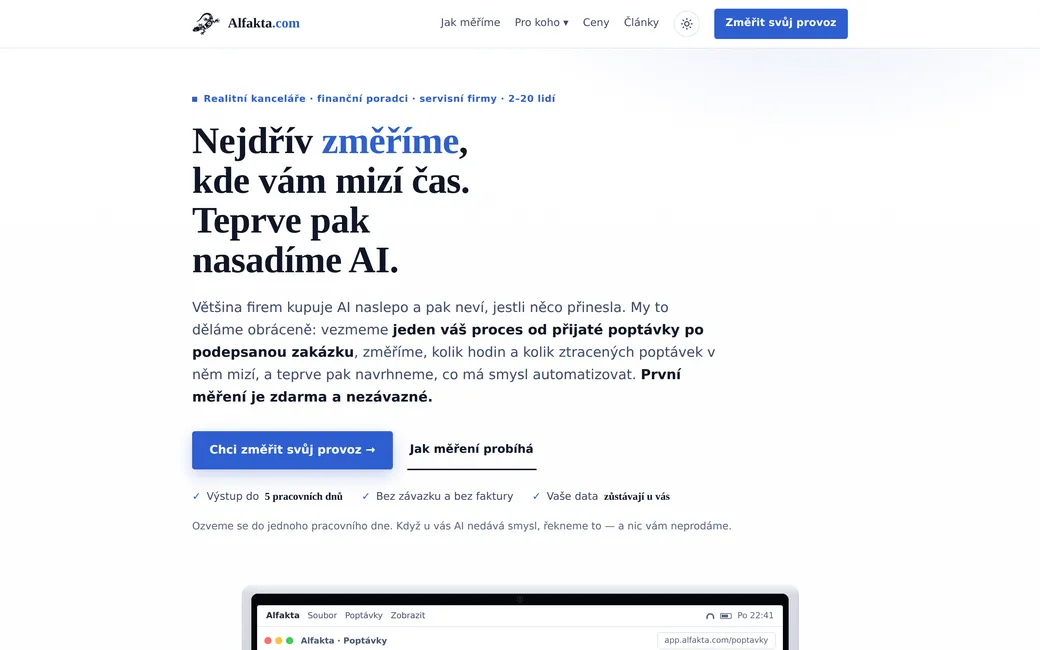Alfakta — web na míru